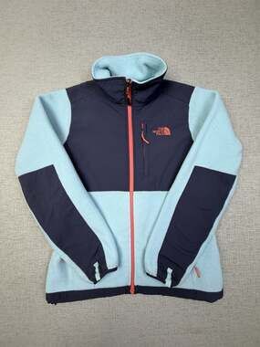 The North Face Denali Fleece Jacket Women’s Small Aqua Navy Polartec Full Zip